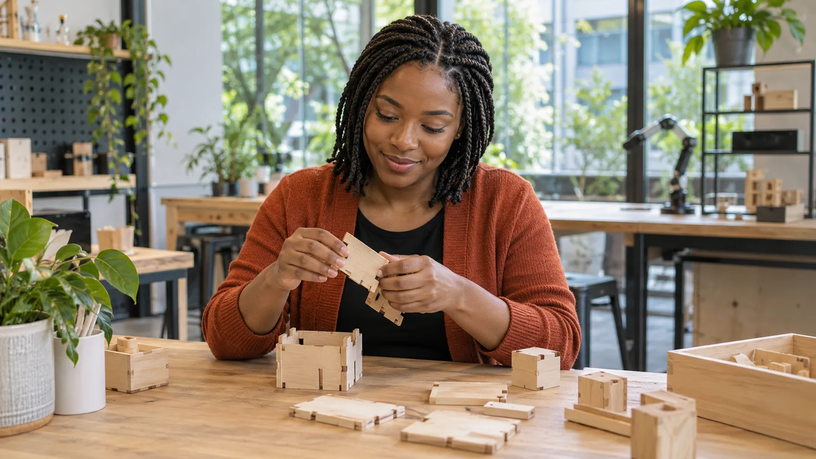 A Nigerian professional practises product assembly to build adaptable skills in Melbourne.